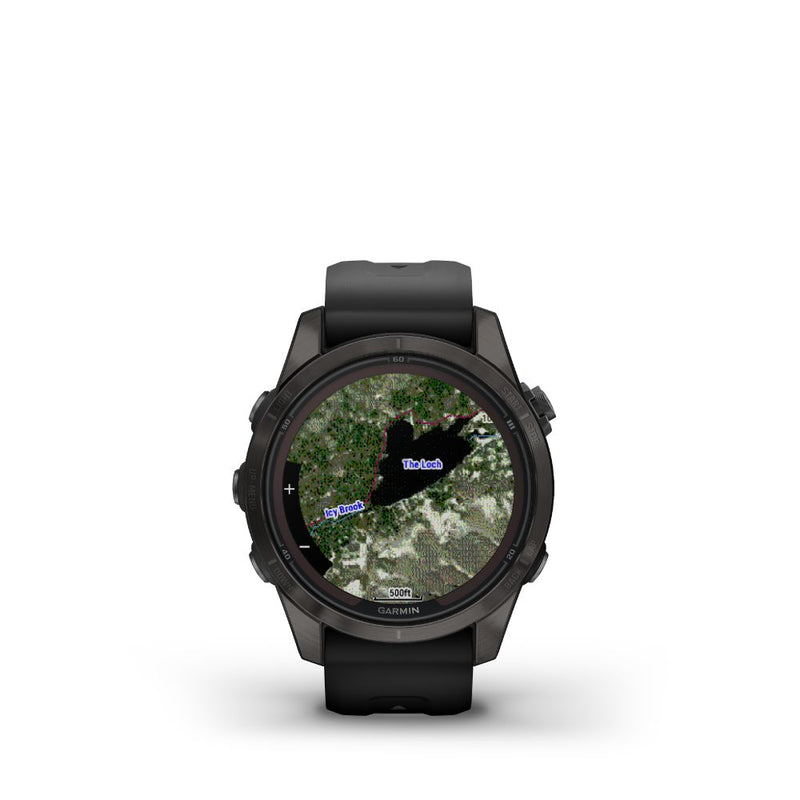 Garmin Fenix 7S Pro Sapphire Solar (Grey Titanium with Black Band)