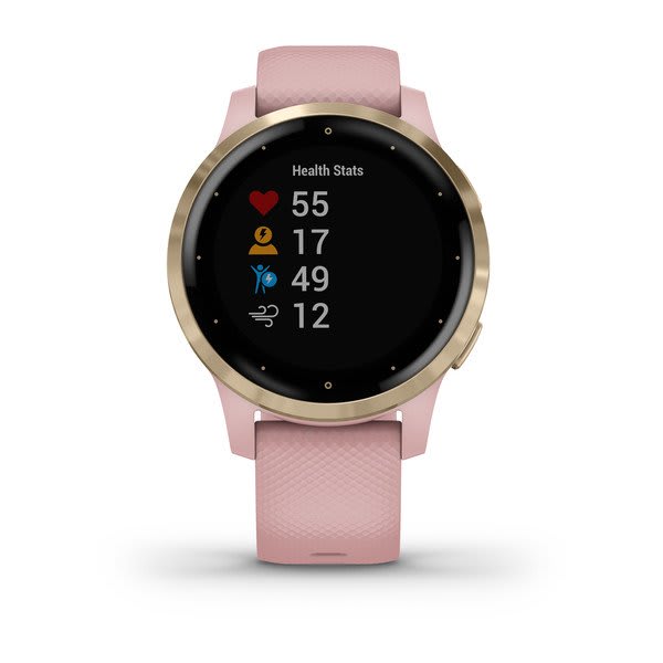 Garmin vivoactive 4S, Dust Rose with Light Gold Hardware