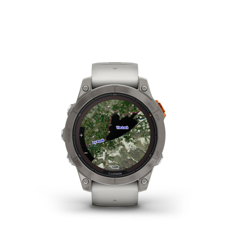 Garmin Fenix 7 Pro Sapphire Solar (Titanium with Grey and Orange Band)