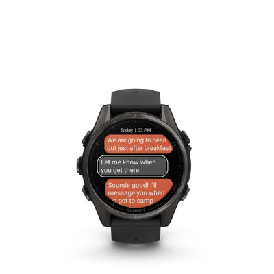 Garmin Fenix 8 47mm AMOLED Sapphire (Carbon Gray DLC Titanium with Black/Pebble Gray Silicone Band)