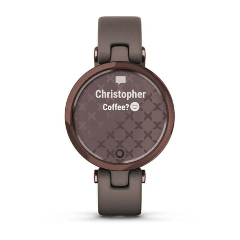 Garmin Lily Classic Edition (Paloma with Dark Bronze Bezel and Italian Leather Band)