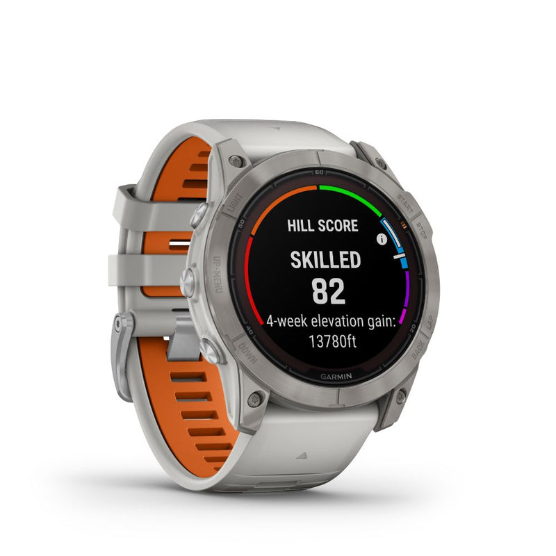 Garmin Fenix 7X Pro Sapphire Solar (Titanium with Grey and Orange Band)