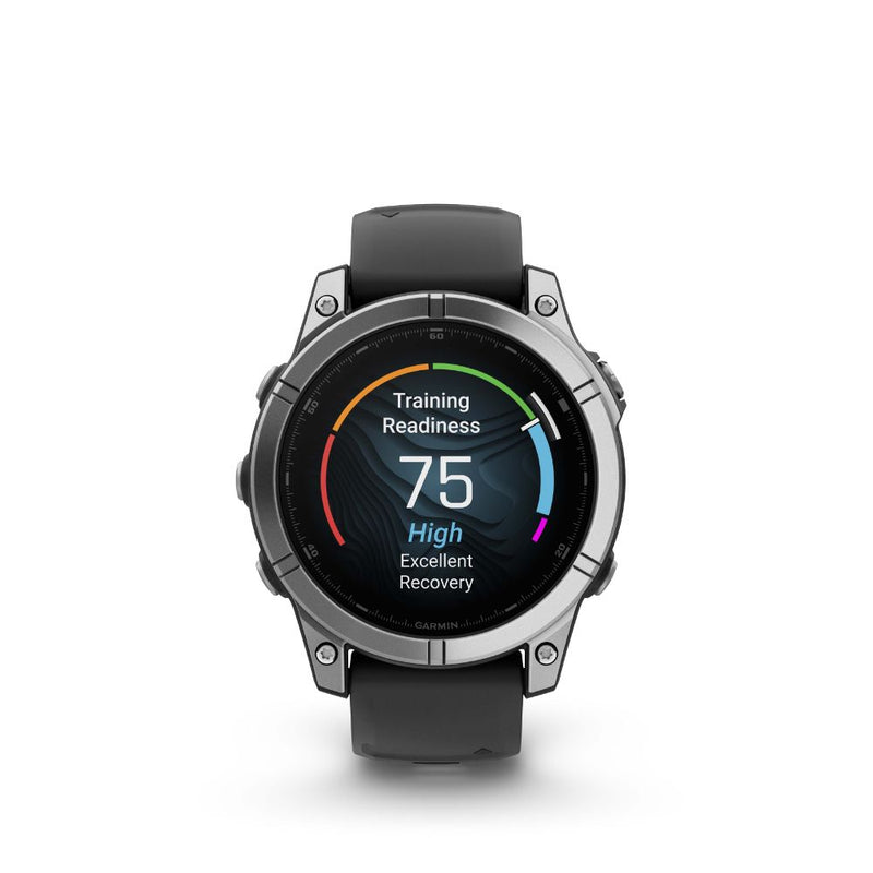 Garmin Fenix E 47mm AMOLED (Stainless Steel with Black Silicone Band)