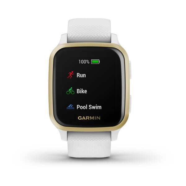 Garmin Venu SQ (White with Light Gold Bezel)