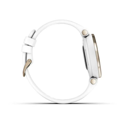 Garmin Lily Sport Edition (White with Cream Gold Bezel and Silicone Band)