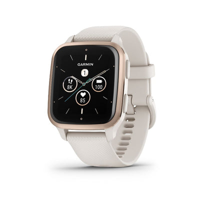 Garmin Venu SQ 2 Music (Peach Gold Bezel with Ivory Case and Silicone Band)