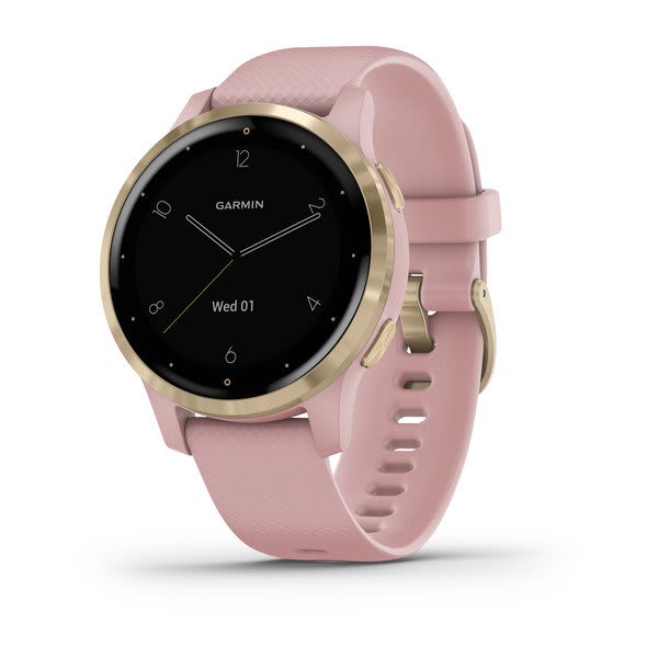 Garmin vivoactive 4S, Dust Rose with Light Gold Hardware