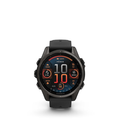 Garmin Fenix 8 51mm AMOLED Sapphire (Carbon Gray DLC Titanium with Black/Pebble Grey Silicone Band)