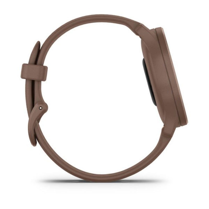 Garmin Vivomove Sport (Cocoa Case and Silicone Band with Peach Gold Accents)