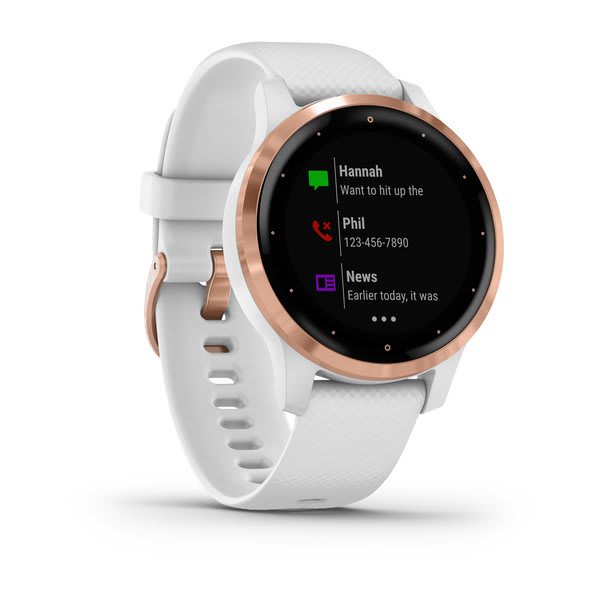 Garmin vivoactive 4S, White with Rose-gold Hardware