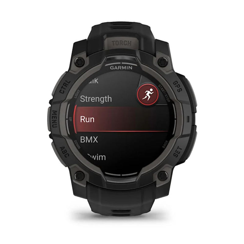 Garmin Instinct 3 – 45 mm, AMOLED Black with Black Silicone Band