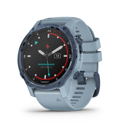 Garmin Descent Mk2S (Mineral Blue with Sea Foam Silicone Band)