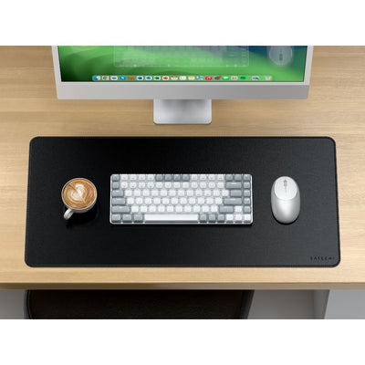 Satechi Vegan-Leather Premium Desk Mat Black