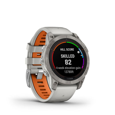 Garmin Fenix 7 Pro Sapphire Solar (Titanium with Grey and Orange Band)