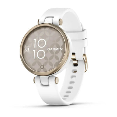 Garmin Lily Sport Edition (White with Cream Gold Bezel and Silicone Band)