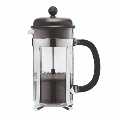 Bodum Caffettiera French Press 1L 8 Cup (Stainless Steel/Black)