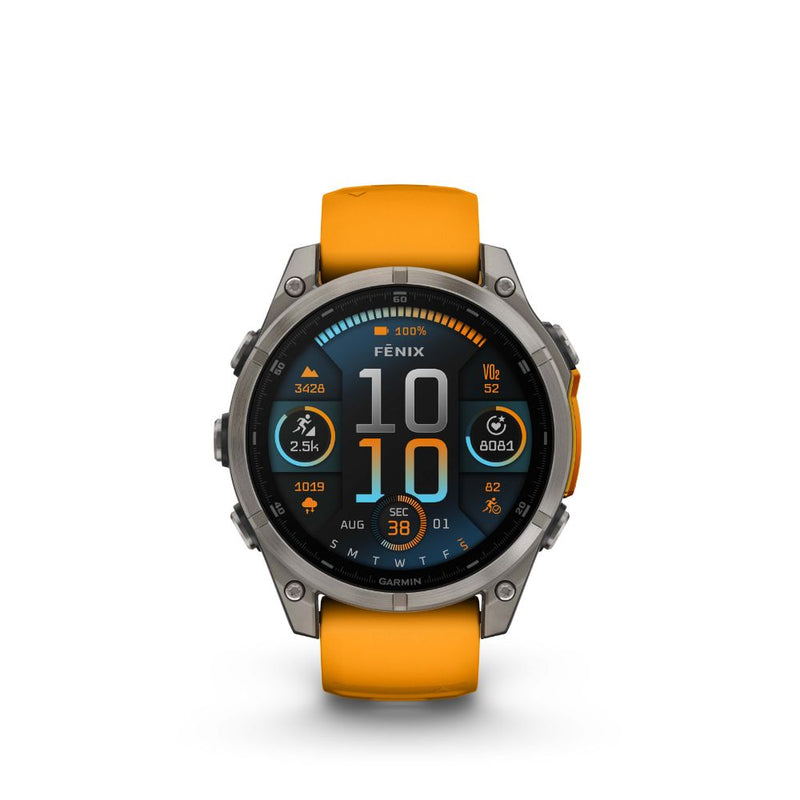 Garmin Fenix 8 51mm AMOLED Sapphire (Titanium with Spark Orange/Graphite Silicone Band)