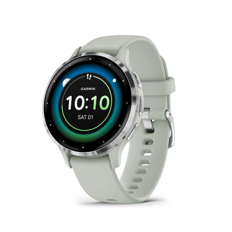 Garmin Venu 3S (Silver SS with Sage Band)