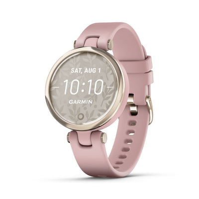 Garmin Lily Sport Edition (Cream Gold SS/Dust Pink Silicone Band)