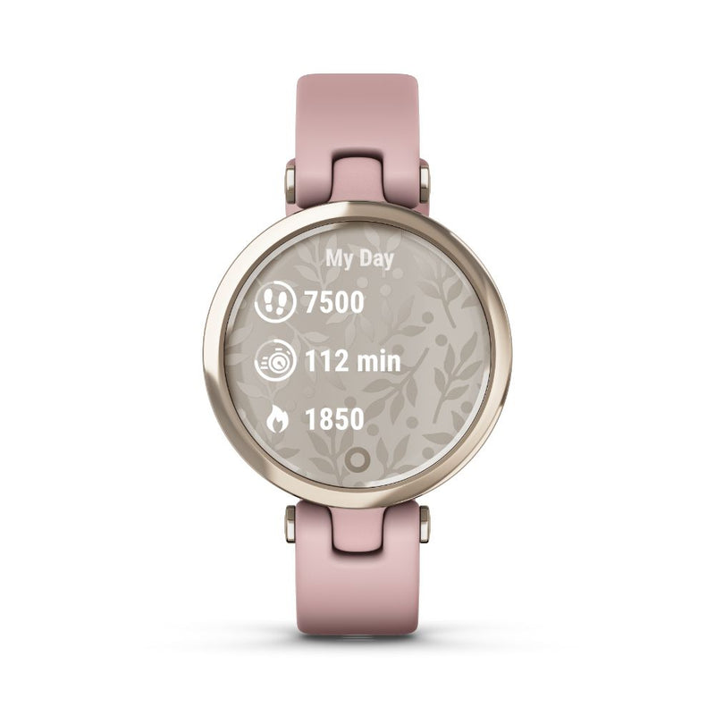 Garmin Lily Sport Edition (Cream Gold SS/Dust Pink Silicone Band)