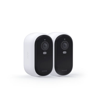 Arlo Essential 2K Outdoor Security Camera (2nd Generation) – 2 Pack – Outdoor & Indoor Wireless Camera, Integrated Spotlight, colour Night Vision, DIY Setup, White – VMC3250-100AUS