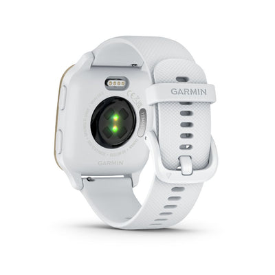 Garmin Venu SQ 2 (Cream Gold Bezel with White Case and Silicone Band) 