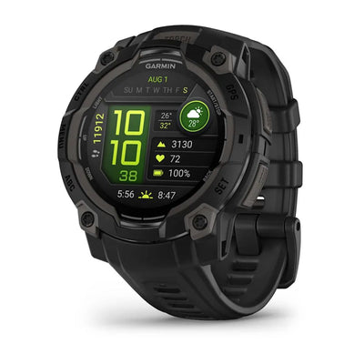 Garmin Instinct 3 – 45 mm, AMOLED Black with Black Silicone Band