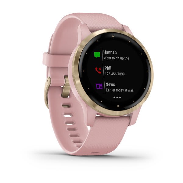 Garmin vivoactive 4S, Dust Rose with Light Gold Hardware