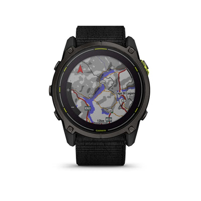 Garmin Enduro 51mm Solar Sapphire (Carbon Grey DLC Titanium with Black UltraFit Nylon Strap)