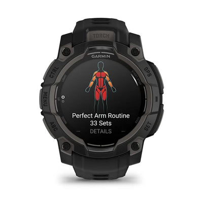 Garmin Instinct 3 – 45 mm, AMOLED Black with Black Silicone Band