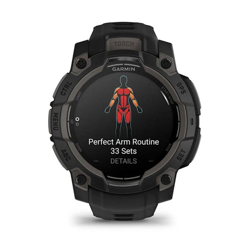 Garmin Instinct 3 – 45 mm, AMOLED Black with Black Silicone Band