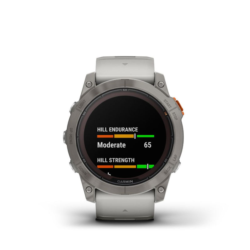 Garmin Fenix 7X Pro Sapphire Solar (Titanium with Grey and Orange Band)