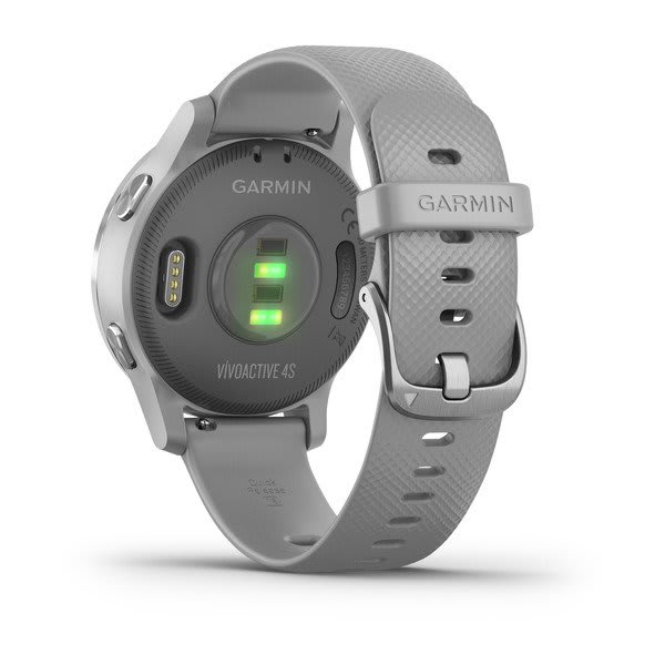 Garmin vivoactive 4S, Powder Gray with Silver Hardware