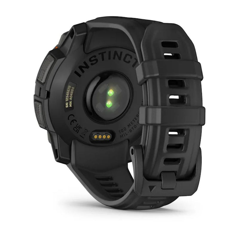 Garmin Instinct 3 – 50 mm, Solar Black with Charcoal Silicone Band