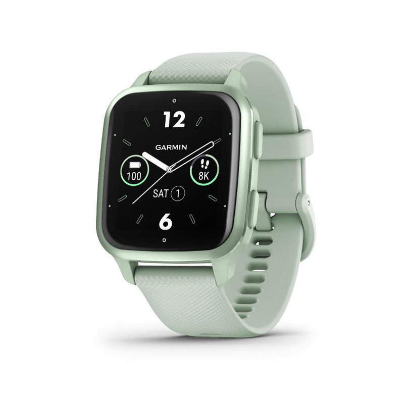 Garmin Venu SQ 2 (Metallic Mint Bezel with Mint Case and Silicone Band)