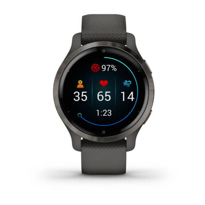 Garmin Venu 2S (Slate Bezel with Graphite Case and Silicone Band)