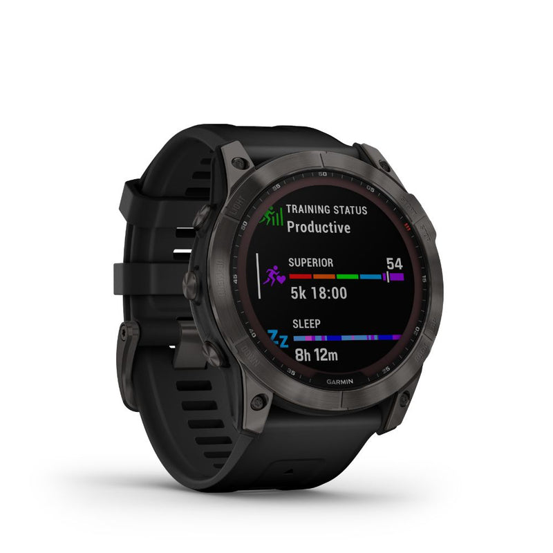 Garmin Fenix 7X Sapphire Solar (Carbon Grey DLC Titanium with Black Band)