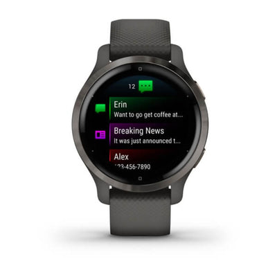 Garmin Venu 2S (Slate Bezel with Graphite Case and Silicone Band)