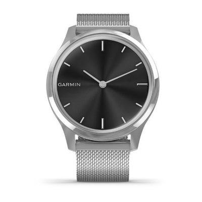 Garmin vivomove Luxe, Silver Stainless Steel Case with Silver Milanese Band