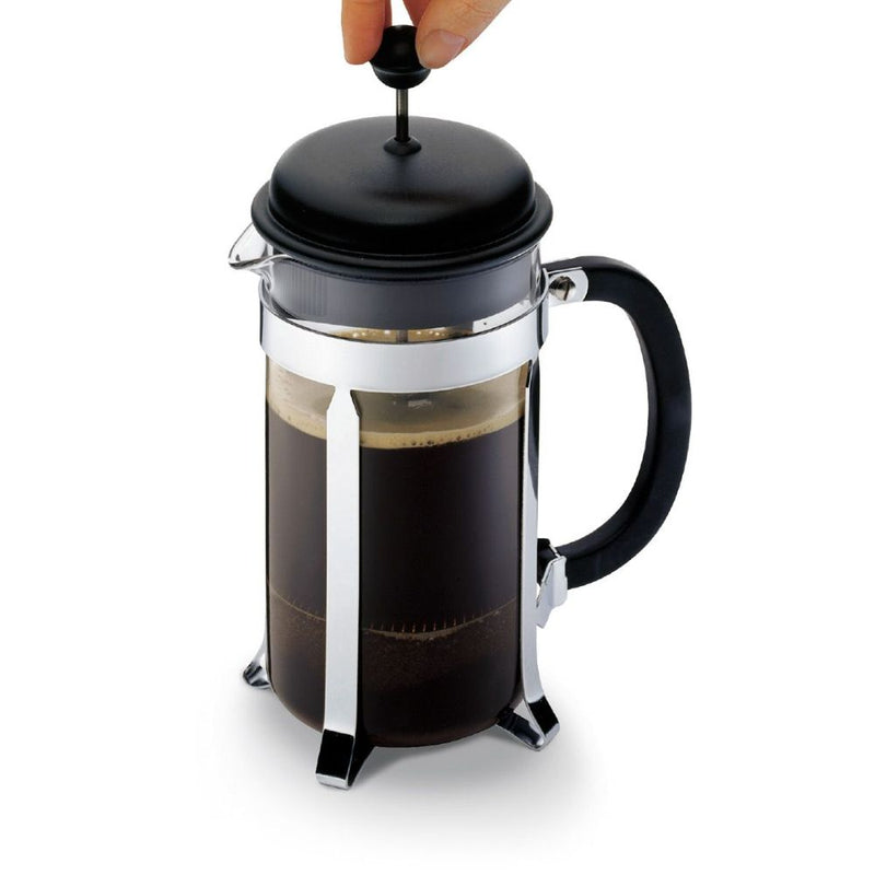 Bodum Caffettiera French Press 1L 8 Cup (Stainless Steel/Black)