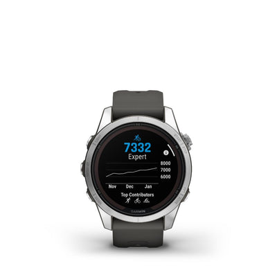 Garmin Fenix 7S Pro Solar (Silver with Graphite Band)