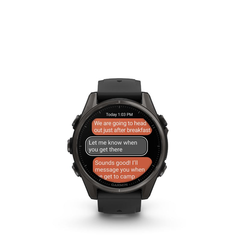 Garmin Fenix 8 51mm AMOLED Sapphire (Carbon Gray DLC Titanium with Black/Pebble Grey Silicone Band)