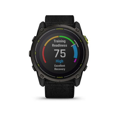 Garmin Enduro 51mm Solar Sapphire (Carbon Grey DLC Titanium with Black UltraFit Nylon Strap)