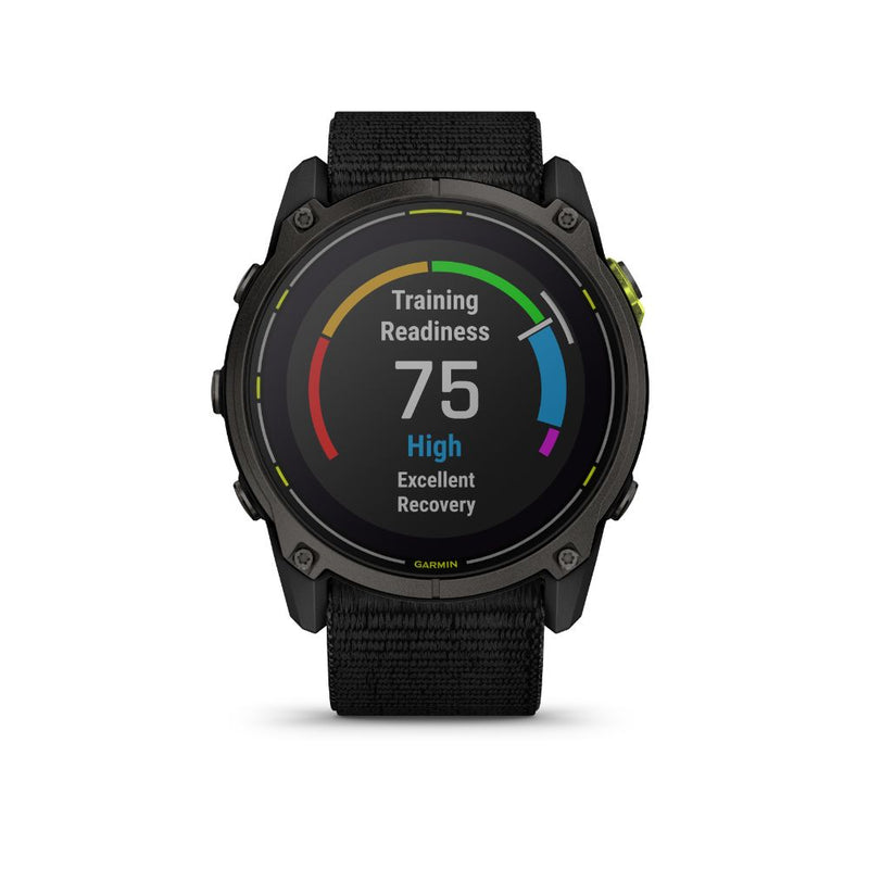 Garmin Enduro 51mm Solar Sapphire (Carbon Grey DLC Titanium with Black UltraFit Nylon Strap)