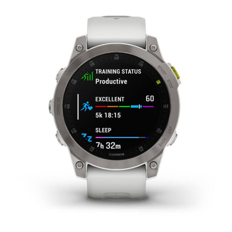 Garmin Epix (Camera White Titanium with Silicone Band)