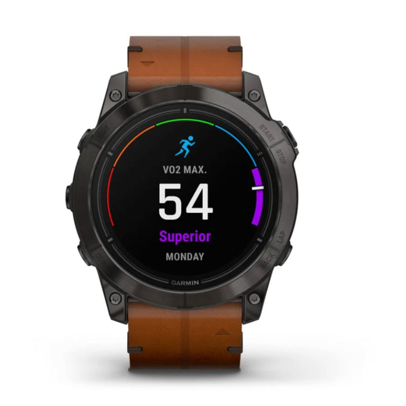 Garmin Epix Pro Gen2 51mm Sapphire (Grey Titanium with Chestnut Leather Band)