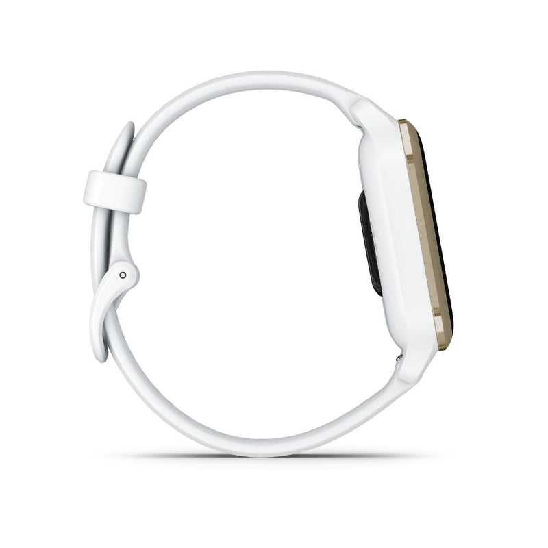 Garmin Venu SQ 2 (Cream Gold Bezel with White Case and Silicone Band) 