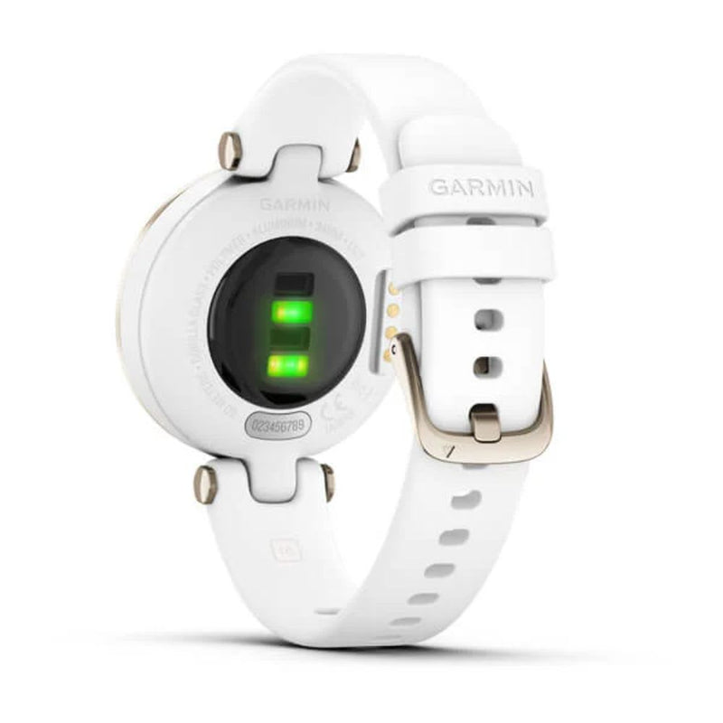 Garmin Lily Sport Edition (White with Cream Gold Bezel and Silicone Band)