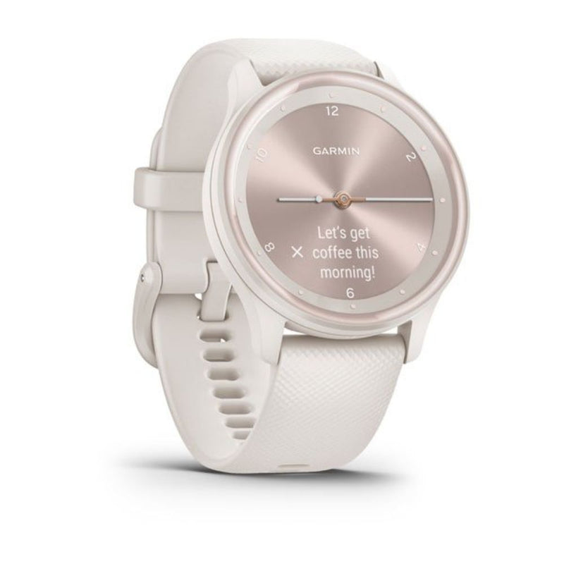 Garmin Vivomove Sport (Ivory Case with Silicone Band with Peach Gold Accents)