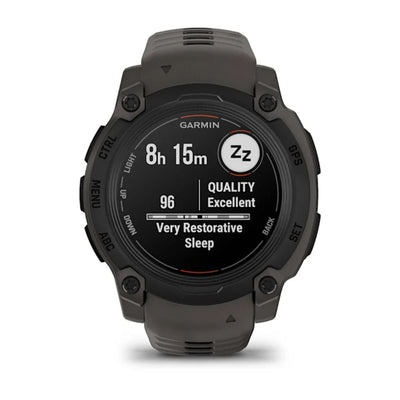 Garmin Instinct E – 40 mm Black with Charcoal Silicone Band